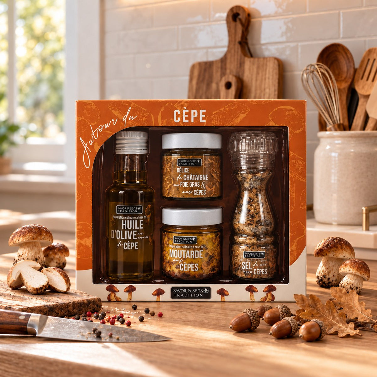 Stimmungsbild – Geschenkset „Rund um den Steinpilz“