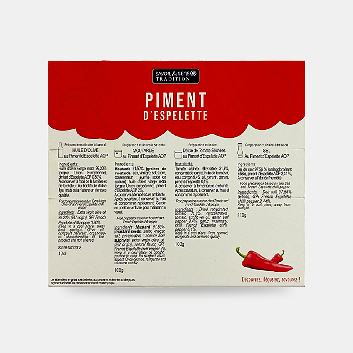 Coffret "Autour du piment d'Espelette" (4 produits)