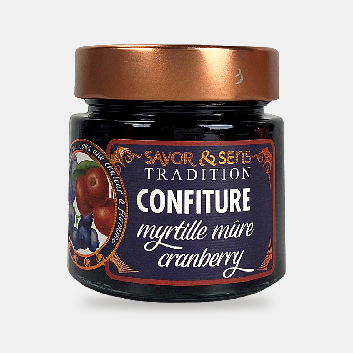 Confiture Myrtille Cassis Cramberry