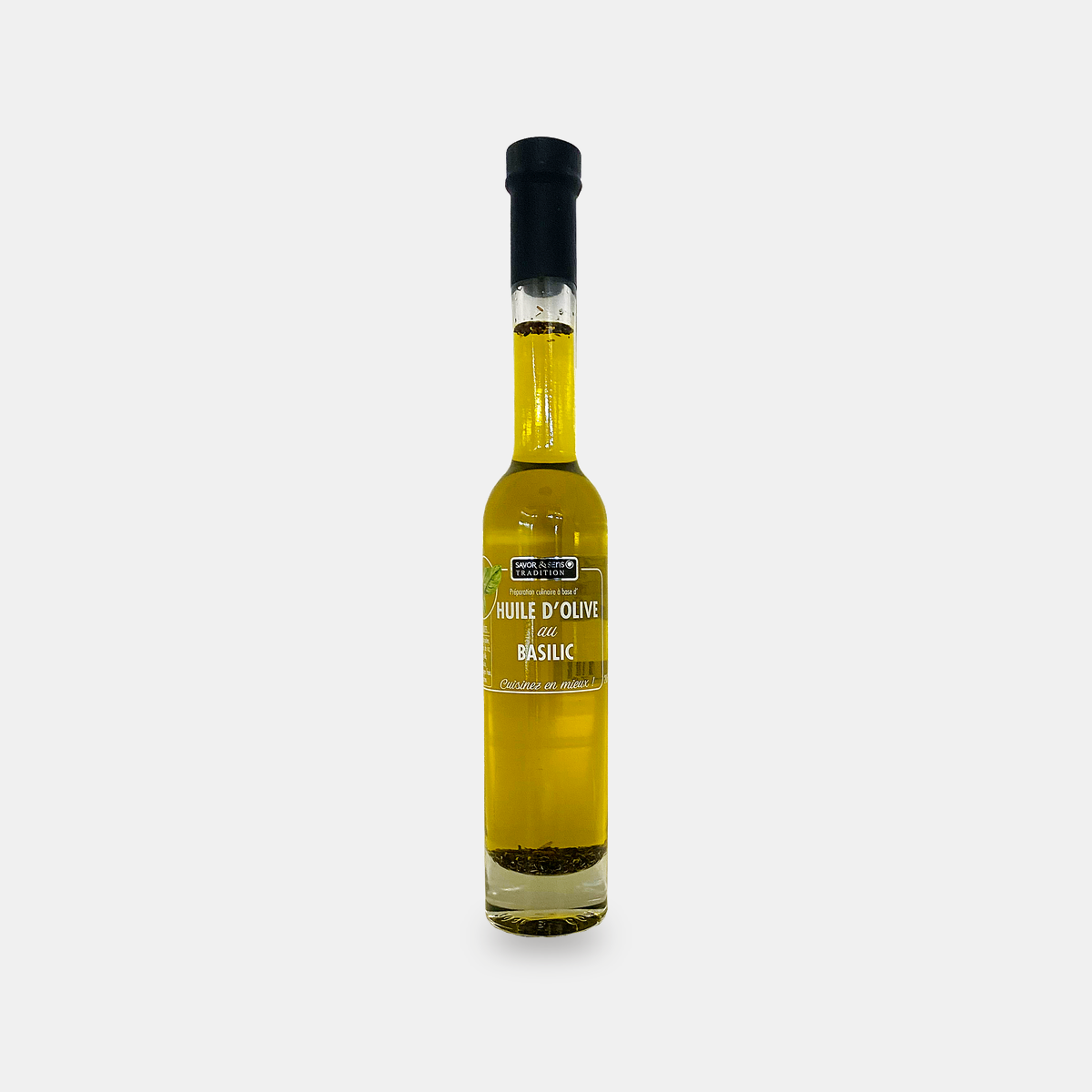 Huile d'olive à l'huile essentielle de Basilic