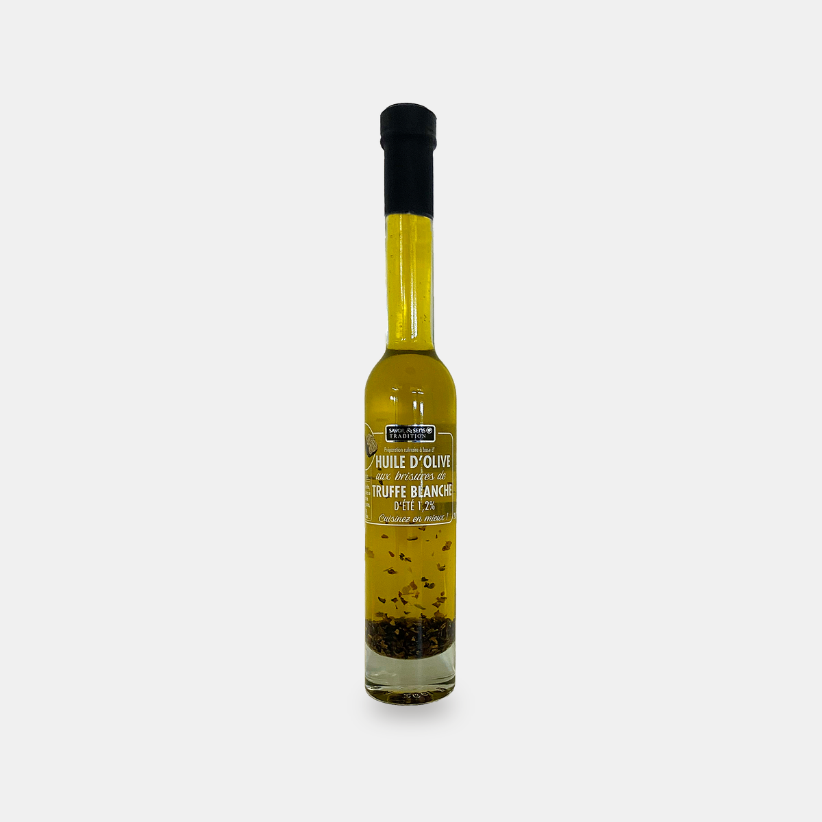 Olive oil with summer white truffle bits