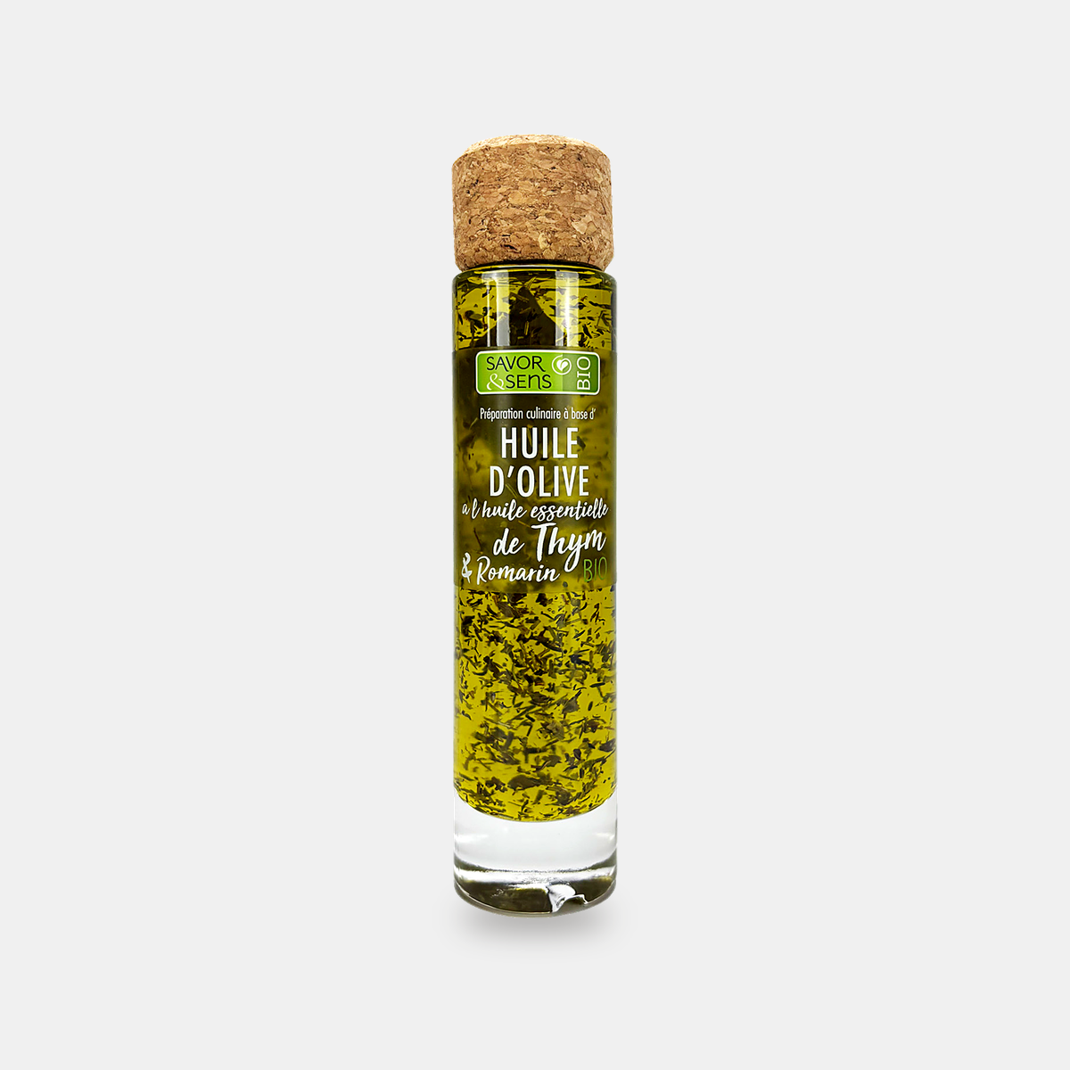 Huile d'olive à l'huile essentielle de Thym & Romarin
