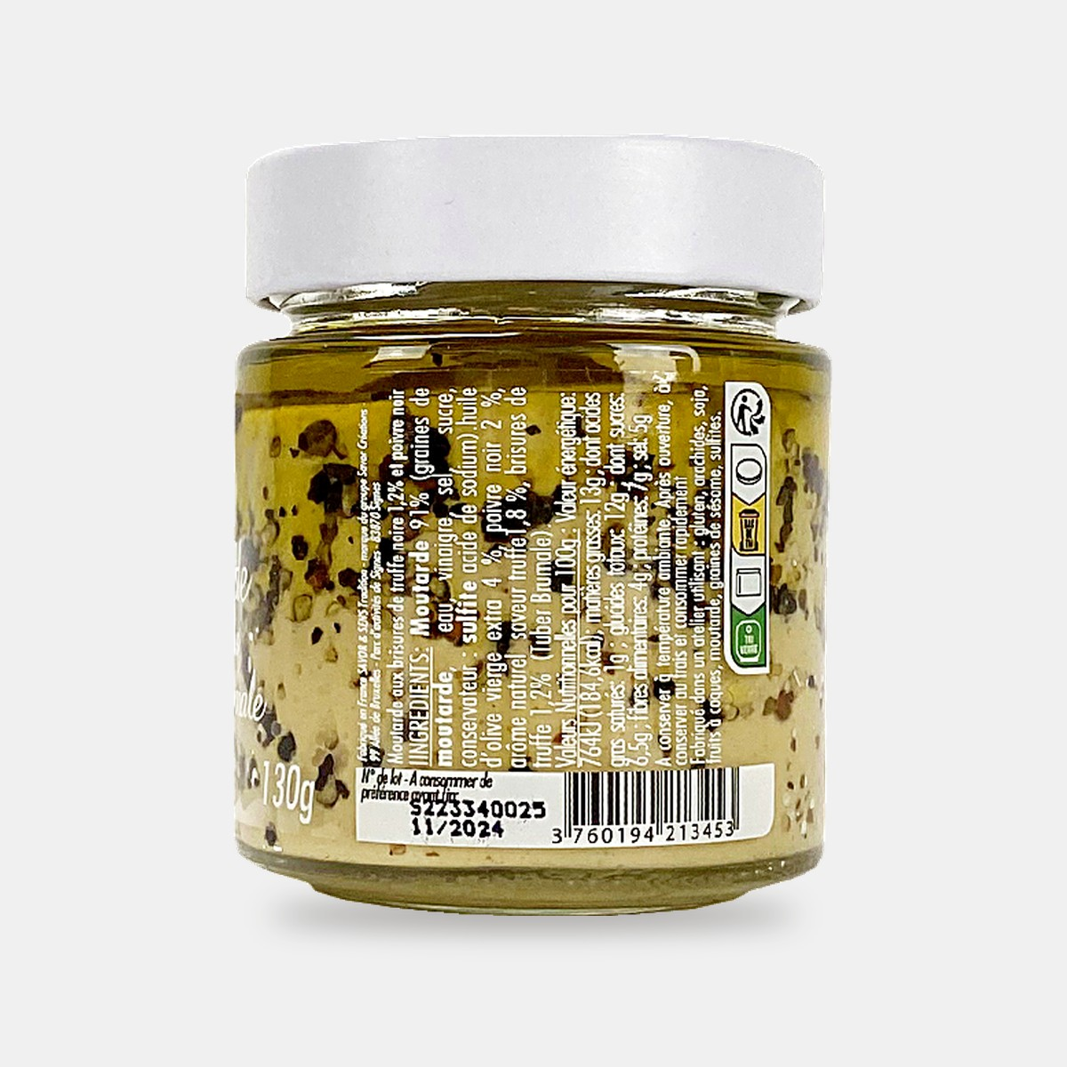 Moutarde saveur truffe & poivre noir
