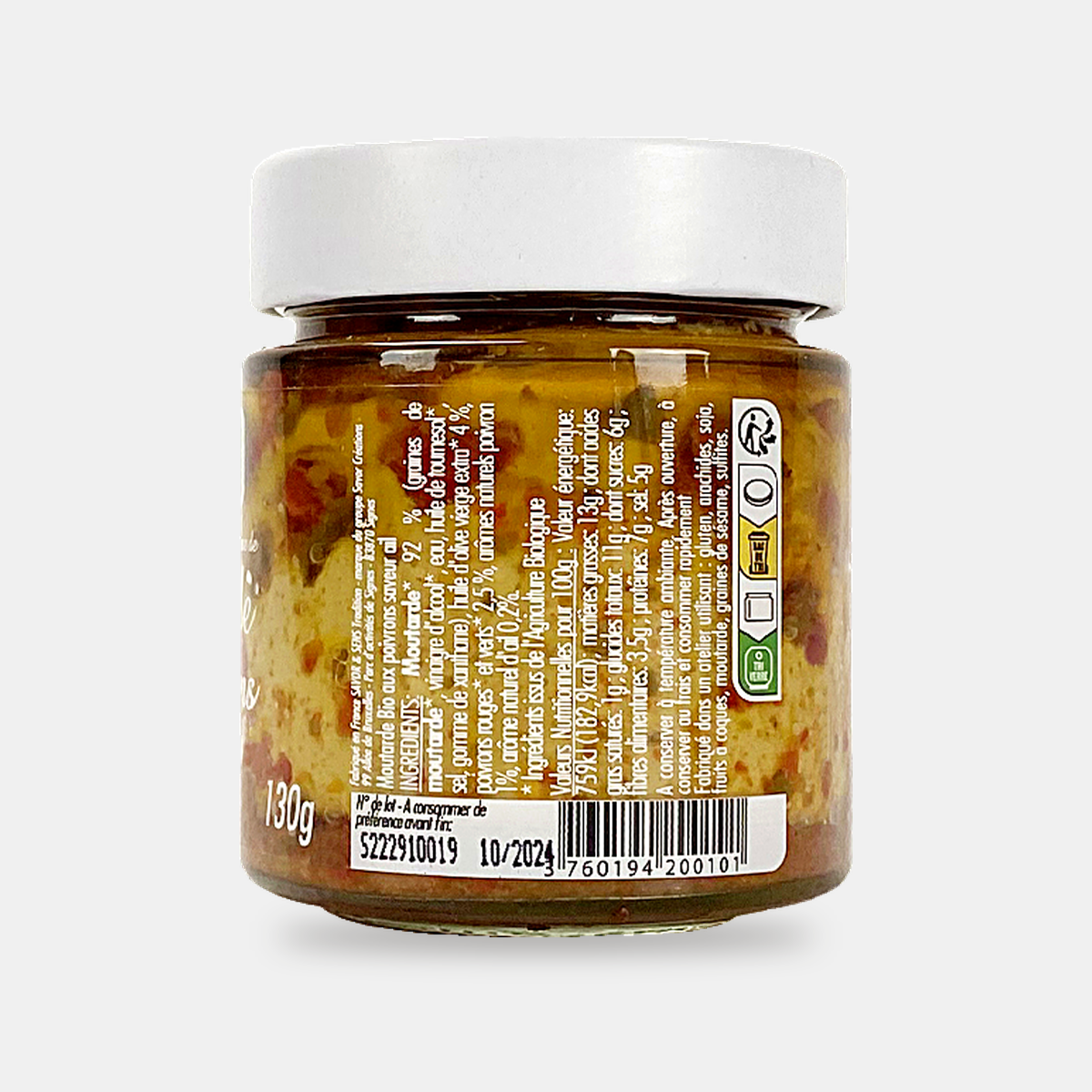 Organic bell pepper & garlic mustard