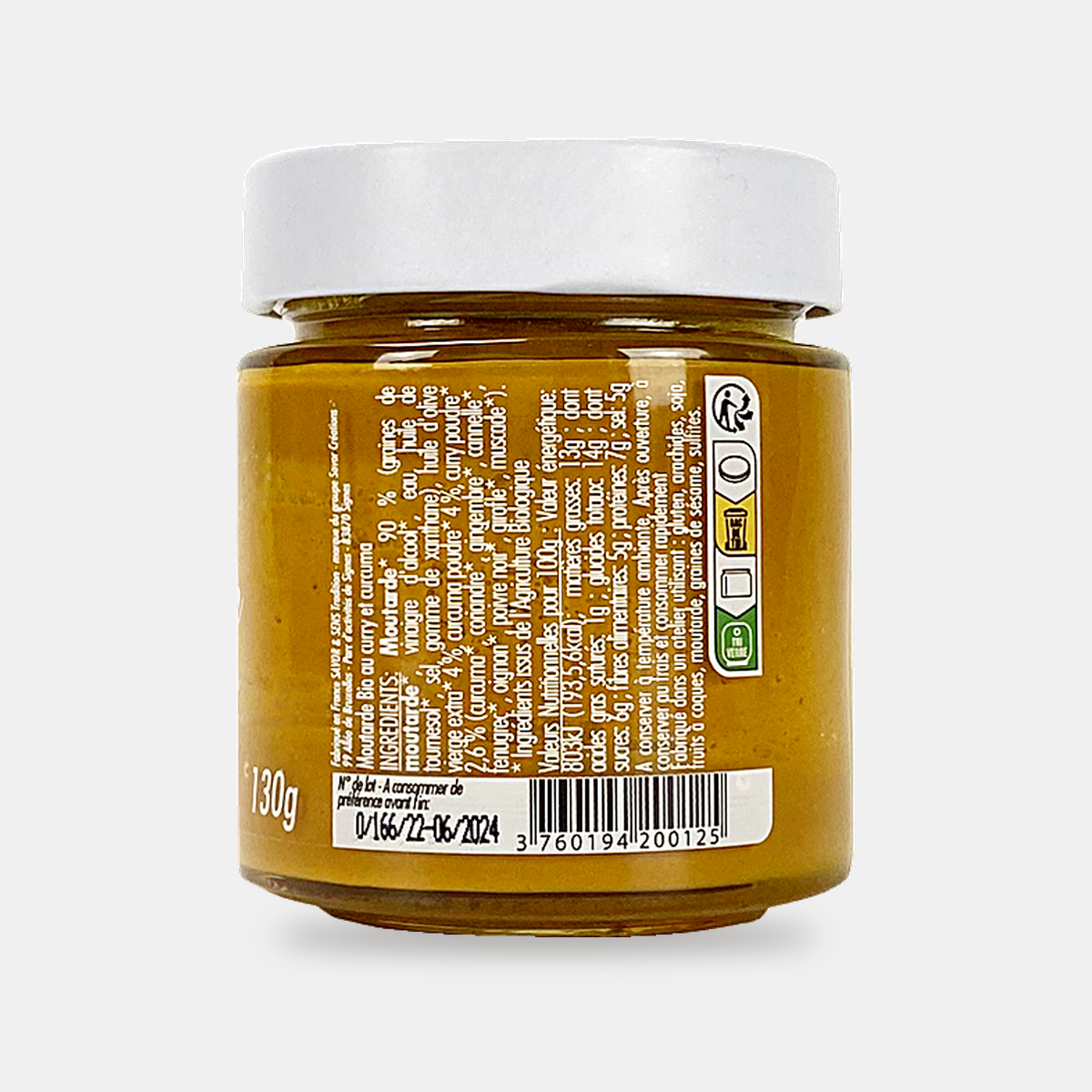 Bio-Senf mit Curry & Kurkuma