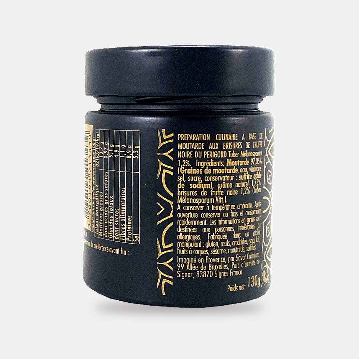 Mustard with black truffle pieces