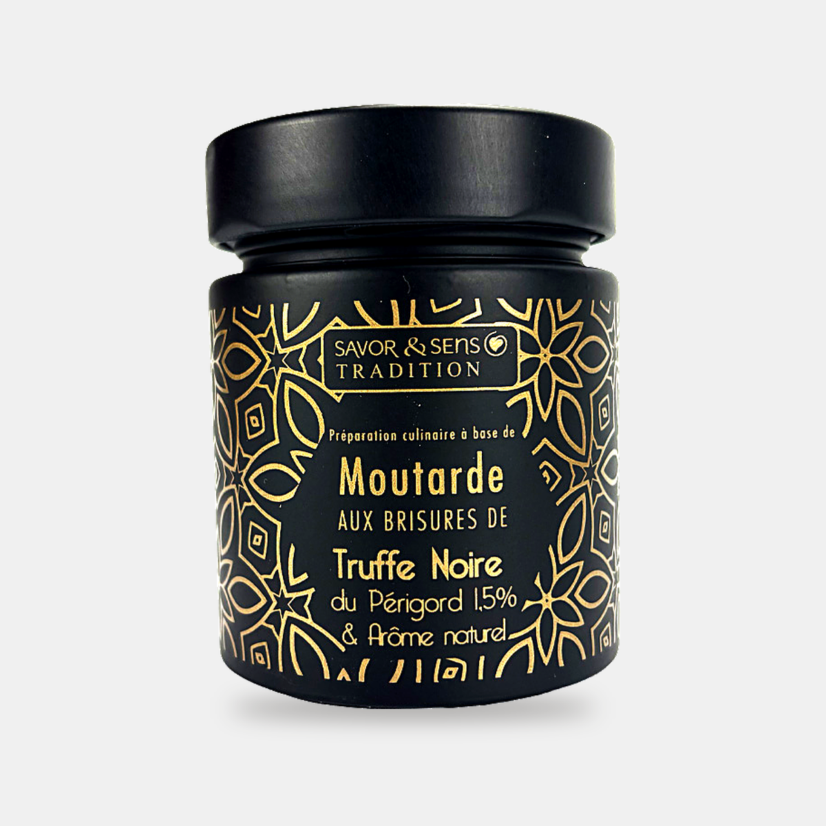 Mustard with black truffle pieces