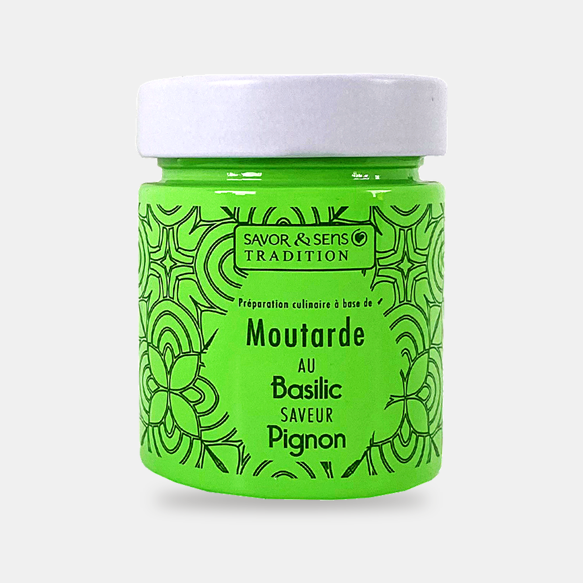 Moutarde saveur basilic pignon