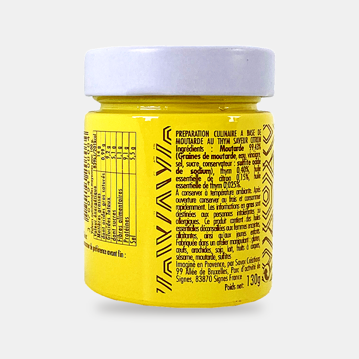 Moutarde saveur citron & thym
