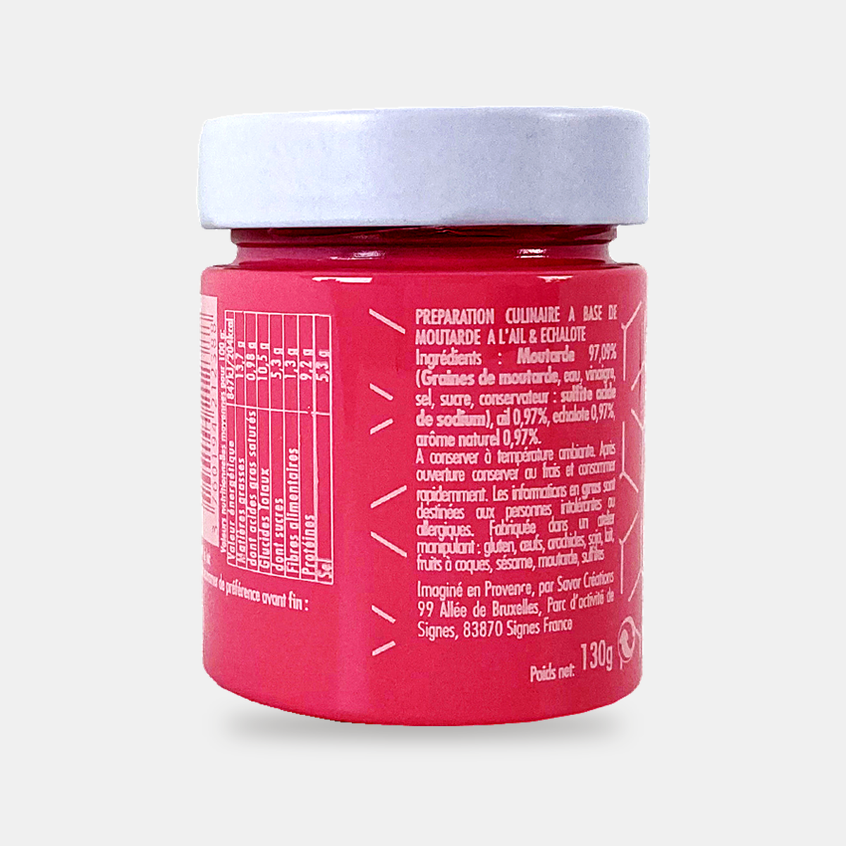 Moutarde saveur échalote & ail