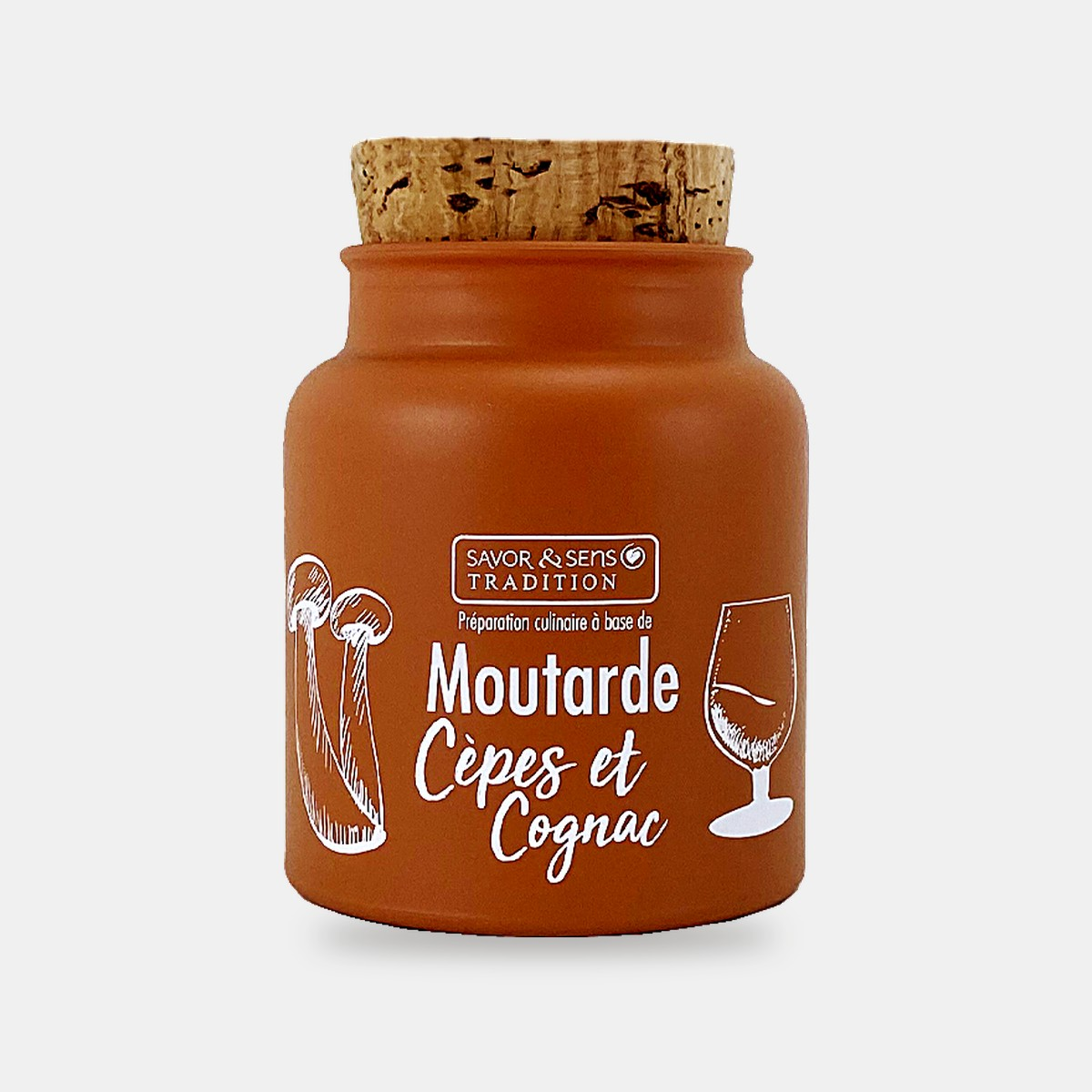 Moutarde aux cèpes et cognac – face