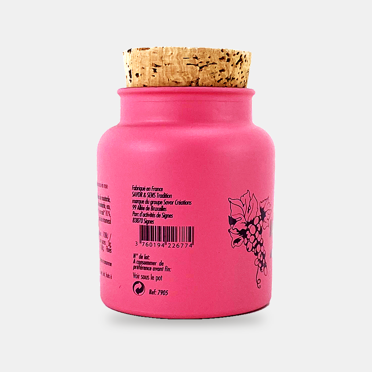 Old-fashioned mustard with Southern rosé wine and basil