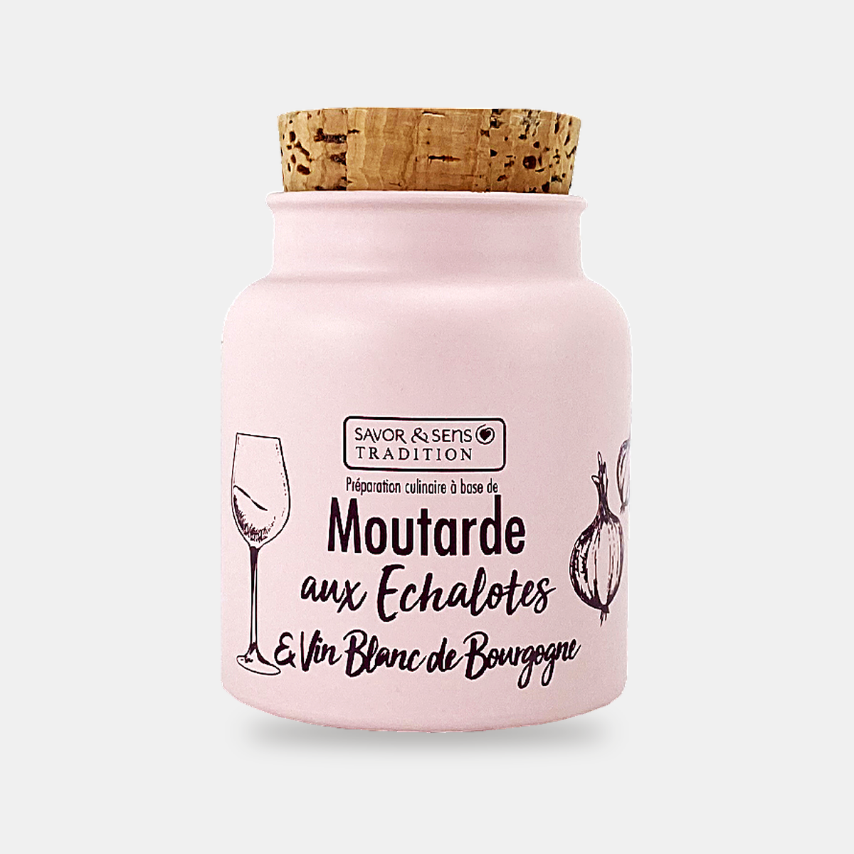 Moutarde aux échalotes et vin blanc de Bourgogne