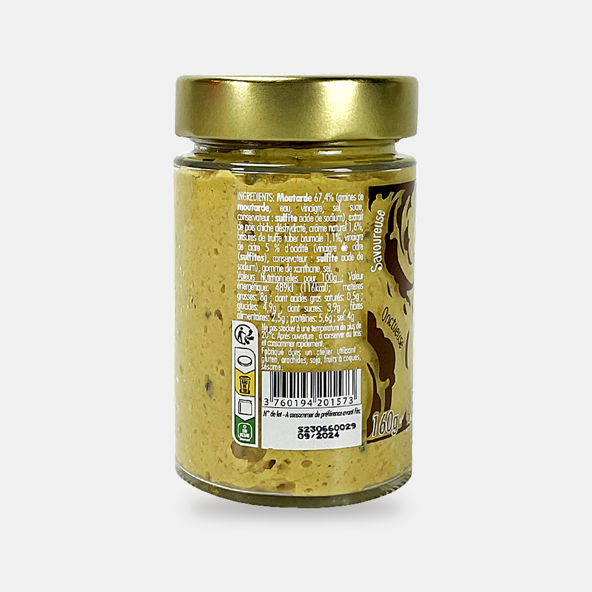 Mustard mousse with bits of brumale truffle