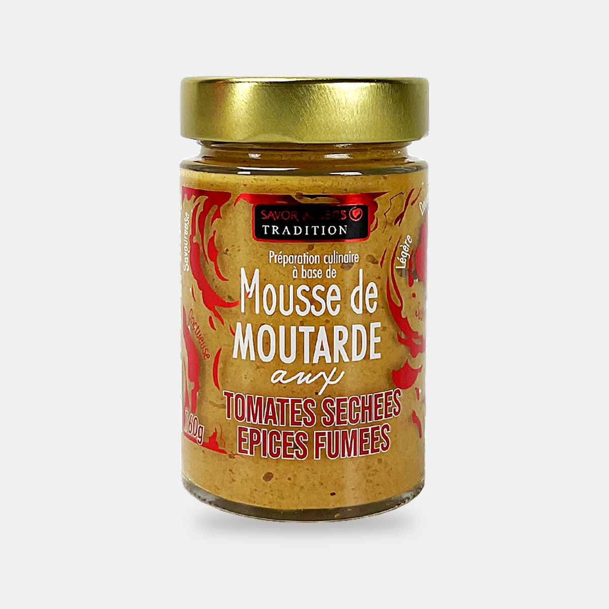 Mustard Mousse with sun-dried tomatoes and smoked spices