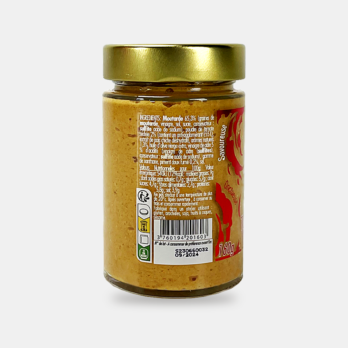 Mustard Mousse with sun-dried tomatoes and smoked spices
