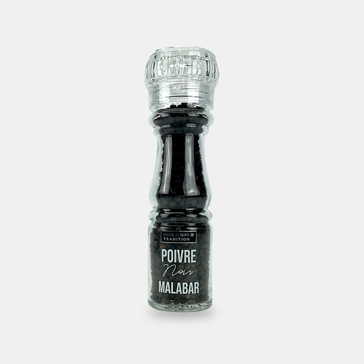 Poivre Malabar noir des Indes – moulin 65 g