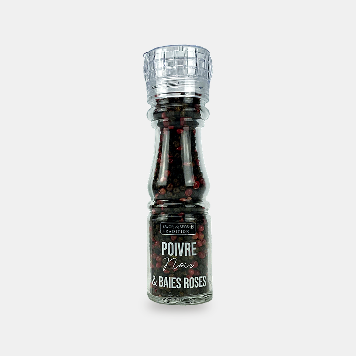Poivre noir et Baies Roses – moulin 75 g