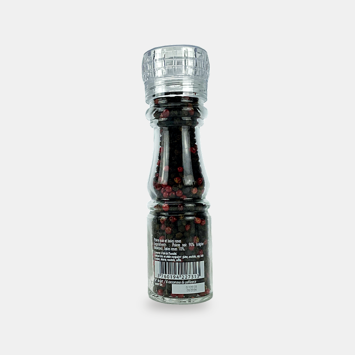 Poivre noir et Baies Roses – moulin 75 g