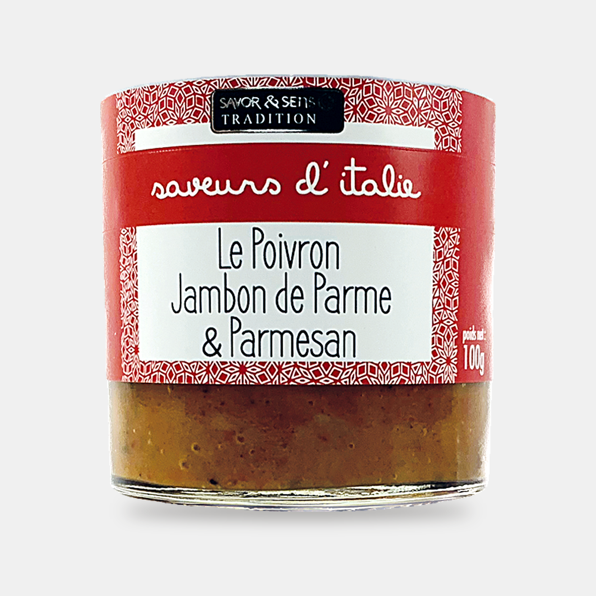Paprika, Parmaschinken und Parmesan
