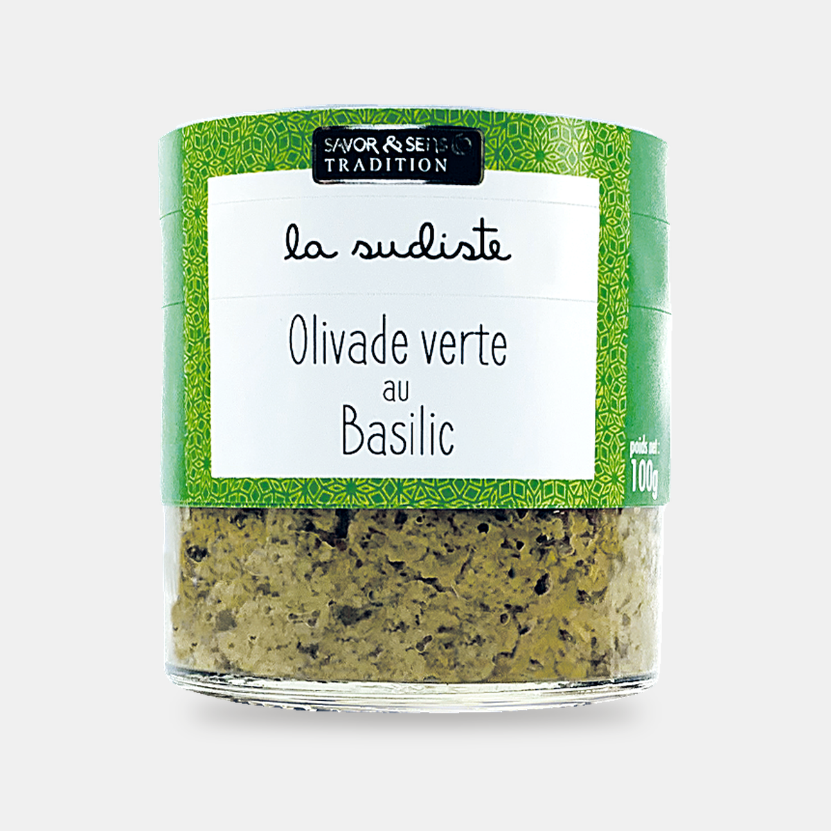 Green olive tapenade with basil