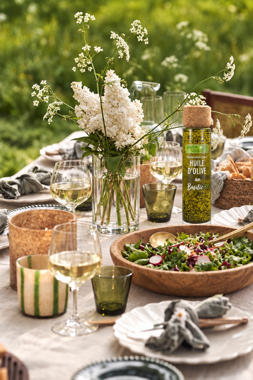 Ambiance – Huile d'olive à l'huile essentielle de Basilic