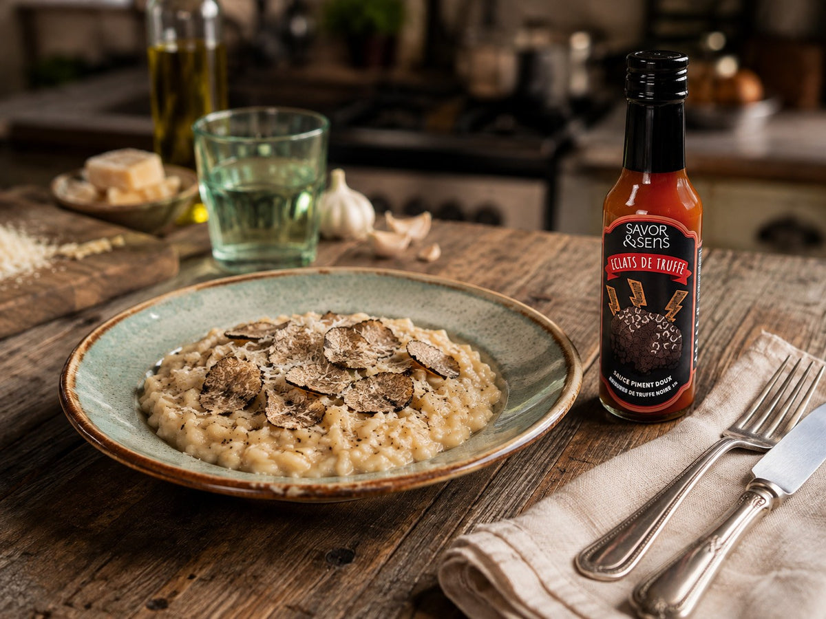 Stimmungsbild – Chilisauce mit schwarzem Trüffelbruch