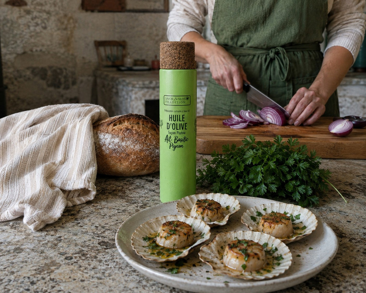 Lifestyle – Pistou-style Olive Oil Garlic, Basil, Pine Nut (Green)